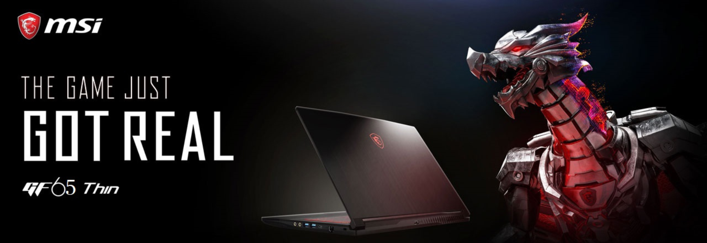 Banner Notebook gamer msi gf-63