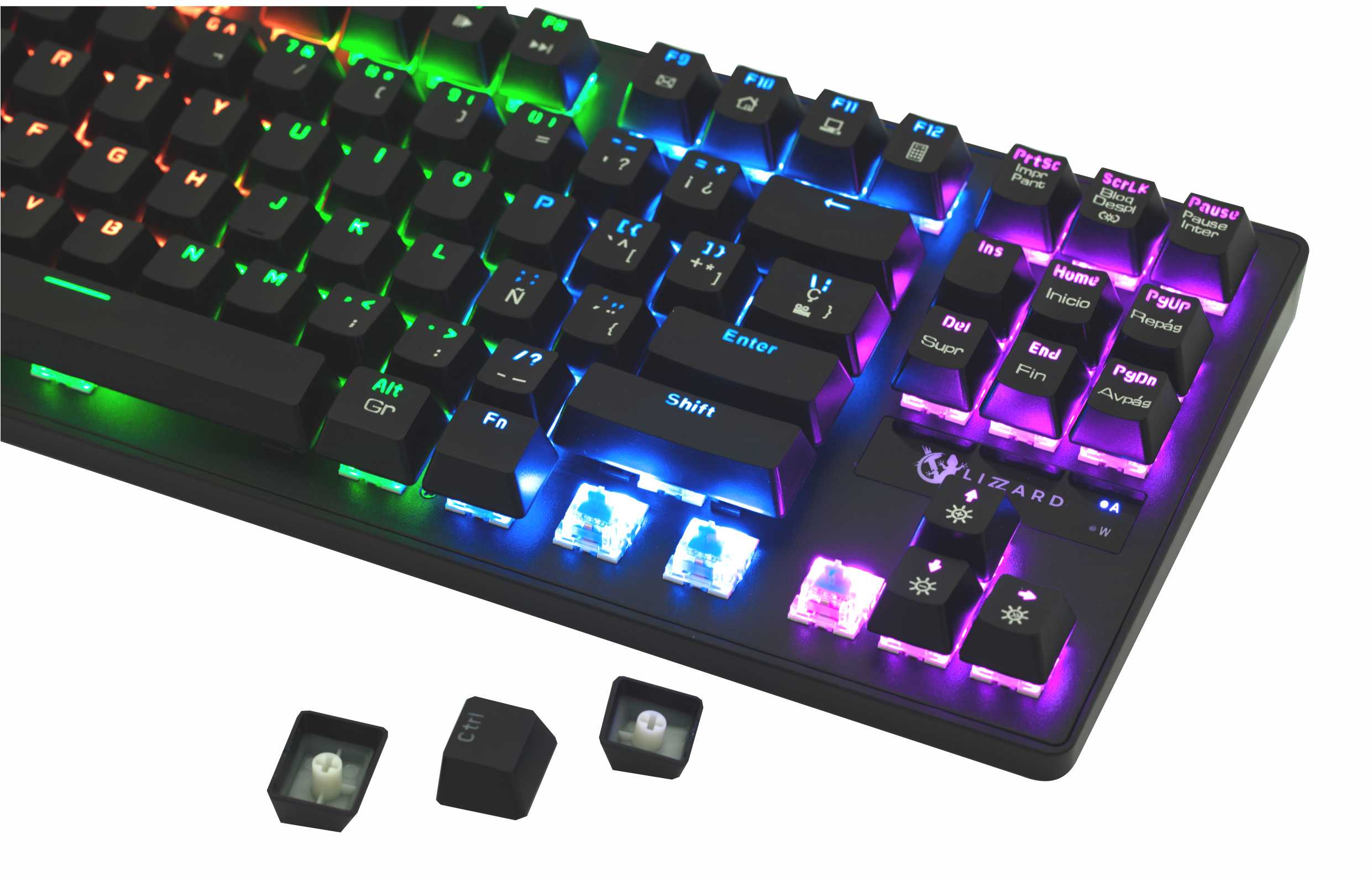 Teclado Gamer x-lizzard mecanico teclas