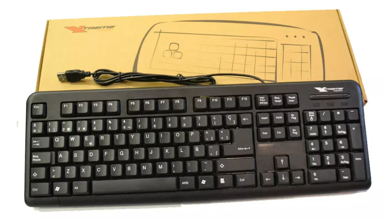 Teclado en español xtreme en caja